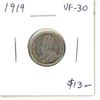 Image 1 : 1919 Canadian Silver 10 Cents. VF-30.