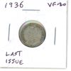 Image 1 : 1936 Canadian Silver 10 Cents. Last issue of King George V. VF-20.