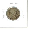 Image 2 : 1968 Curved Clip Planchet Error Canadian Silver 25 Cents. EF-40. Scarce