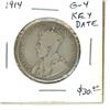Image 1 : 1914 Canadian Silver 50 Cents. Issued during the first year of World War I. G-4. Key Date.