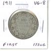 Image 1 : 1911 Canadian Silver 50 Cents. First issue of King George V. VG-8.