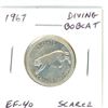 Image 1 : 1967 Diving Bobcat Canadian Silver 25 Cents. There is a Die Rotation, so it looks like the Bobcat is