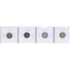 Image 2 : Set of 4 Canadian Silver 5 Cents. Includes 1917, 1918, 1919 & 1920. Coins grade VG-8 to F-12.