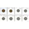 Image 1 : Lot of 8 Canadian 5 Cents Errors and Varieties. Includes 1942 Tombac with Die Crack, 1943 Tombac wit