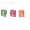 Image 1 : Lot of 3 old French Stamps. Used.