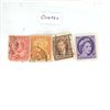 Image 1 : Lot of 4 old Canadian Stamps including Edward VII, George V, George VI & Elizabeth. Used & Mint.