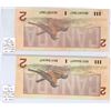Image 2 : (2) Canadian 2 Dollar Bills Ottawa 1986