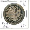 Image 1 : 1977 Barbados Km-17 Proof 2 Dollar Coin