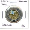 Image 1 : 1921-2021 Insulin Coloured Canadian 2 Dollar