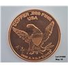 Image 2 : "Maple Leaf" Copper Coin -1 oz .999 Fine Copper