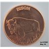 Image 1 : "Bison" Copper Coin - 1oz .999 Fine Copper