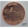 Image 1 : "Moose" Copper Coin - 1oz .999 Fine Copper
