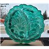 Image 2 : Vintage Indiana Glass - Teal Blue plate "Loganberry" pattern
