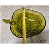 Image 5 : Mid Century Vintage 1970's Indiana Glass Avocado Green Grape Fruit Bowl.  Heavy Thick Glass.