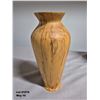 Image 5 : Unique Wood Carved Nut bowl with Hinged Lid and Wood Lathed Cedar Vase