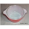 Image 2 : Mid Century Primary Red Pyrex Casserole Dish with Clear Lid  1 1/2 qrt.