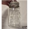 Image 1 : Antique old glass "CROWN" glass canning jar with lid and ring.  Dominion Glass - Made in Canada.   O