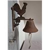 Image 2 : Cast Iron Farmhouse Dinner Bell (wall mountable) - Rustic Rooster