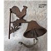 Image 8 : Cast Iron Farmhouse Dinner Bell (wall mountable) - Rustic Rooster