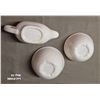 Image 5 : Old Pottery.  Gravy Sauce Pitcher and 2 nesting Bowls #267 and #268. Possibly Medalta Hotel/Church w