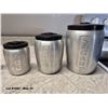 Image 1 : Vintage 1960'S Spun Aluminum Ware Canister Set:  Sugar/Coffee/Tea with Lids  1960-1969
