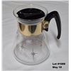 Image 3 : Vintage 1960's Corning Atomic Gold Starburst Coffee Pot 6 Cup Carafe with Lid