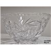 Image 4 : Vintage Pinwheel Crystal Footed Fruit Bowl - Round Bell shaped - Deep - Heavy
