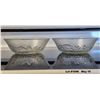 Image 3 : Lot of 3 Frosted Glass Serving Bowls.  Thick Glass with 3D Flower Designs.
