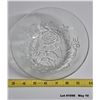 Image 5 : Lot of 3 Frosted Glass Serving Bowls.  Thick Glass with 3D Flower Designs.