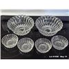 Image 1 : Vintage 1970's-1980's Style Clear Glass Bowls (2) Lg and (4) Sm.