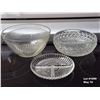 Image 1 : Vintage Bowls and Serving Platter - Depression Era Heavy Glass