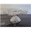 Image 2 : Vintage Pressed Glass Cake Pedestal - 9"W x 4"H