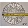 Image 7 : Set of (2) Vintage 1940's Federal Glass 8" Plates - Pioneer Fruit Pattern/Dainty Leaf - Crimped Glas