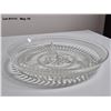 Image 3 : Vintage Deluxe Glassware - 10" Divided Serving Platter - 3 Sections - looks like Covetro, Italian