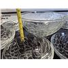 Image 7 : Vintage KIG Clear Embossed Grapes & Leaves Salad Bowl Set - (1) Large Bowl and (6) Small Bowls