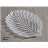 Image 2 : Frosted Shine Leaf Platter 11.5" - Heavy Glass.   Design is like Mikasa Walther Glass W. Germany.