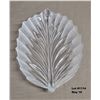 Image 4 : Frosted Shine Leaf Platter 11.5" - Heavy Glass.   Design is like Mikasa Walther Glass W. Germany.