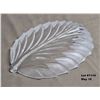 Image 7 : Frosted Shine Leaf Platter 11.5" - Heavy Glass.   Design is like Mikasa Walther Glass W. Germany.
