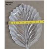 Image 9 : Frosted Shine Leaf Platter 11.5" - Heavy Glass.   Design is like Mikasa Walther Glass W. Germany.