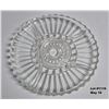 Image 2 : Vintage 1960's Heisey Clear Glass Divided Platter. Very thick Ribbed Glass with Ruffled Edge. 5 sect