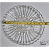 Image 3 : Vintage 1960's Heisey Clear Glass Divided Platter. Very thick Ribbed Glass with Ruffled Edge. 5 sect