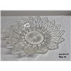 Image 2 : 1950-1960's Federal Glass decorative pressed glass bowl  Pattern: #2829  Petal