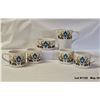 Image 2 : Set of coffee tea cups, cream pitcher, sugar bowl. Ironstone "Hedgerow" Pattern.  Jon Anton. Made in