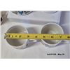 Image 7 : Set of coffee tea cups, cream pitcher, sugar bowl. Ironstone "Hedgerow" Pattern.  Jon Anton. Made in