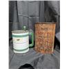 Image 2 : 1127 Vintage Glenrose Coffee Tin, Sifter & Miscellaneous
