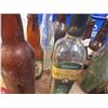 Image 3 : Lot of Assorted Bottles, Blue Plastic Bottle Crate and Rubbermaid Super Tough Storage Container.
