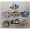 Image 3 : (7) Miniature Red Rose Collectable Tea Pots