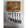 Image 1 : (6) Vintage Spoons (King George, Queen Elizabeth, Charlie McCarthy, ETC.) (1) Queen Elizabeth Souven