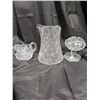 Image 1 : (2) Glass Pitchers (1) Glass Candy Bowl