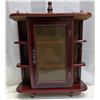 Image 1 : Miniature Display wooden Cabinet with Glass Door 14.5"x13"x4.5"